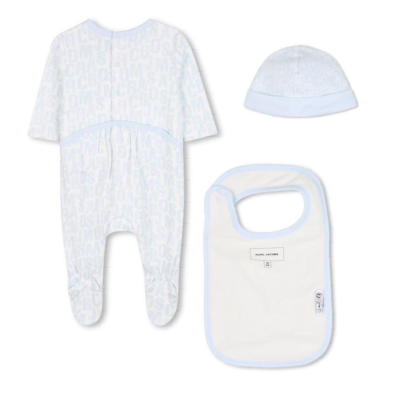 Conjunto de pijama, babador e chapéu MARC JACOBS 
                    UNISEX