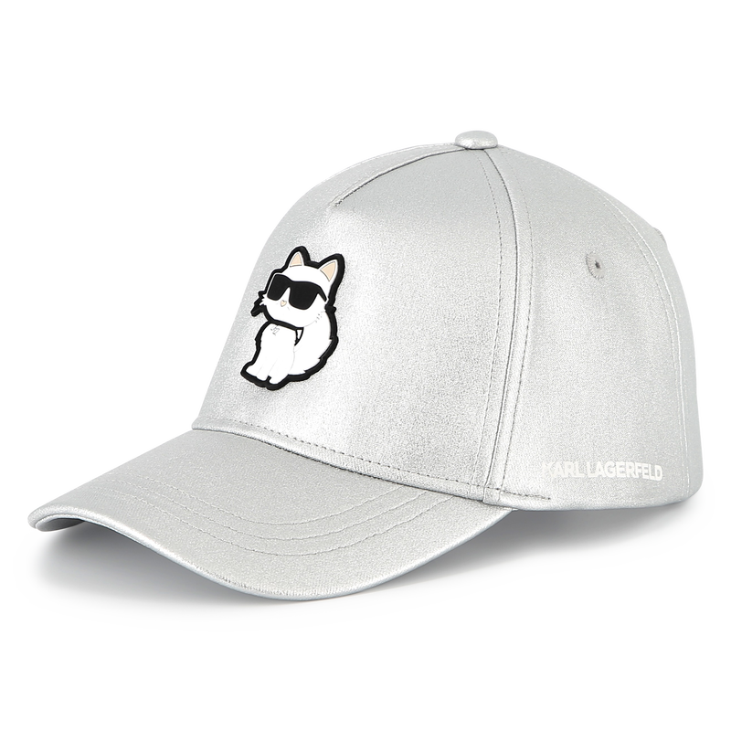 Adjustable cap with badge KARL LAGERFELD KIDS 
                    GIRL