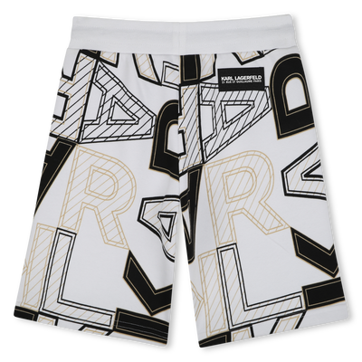 Printed cotton Bermuda shorts KARL LAGERFELD KIDS BOY