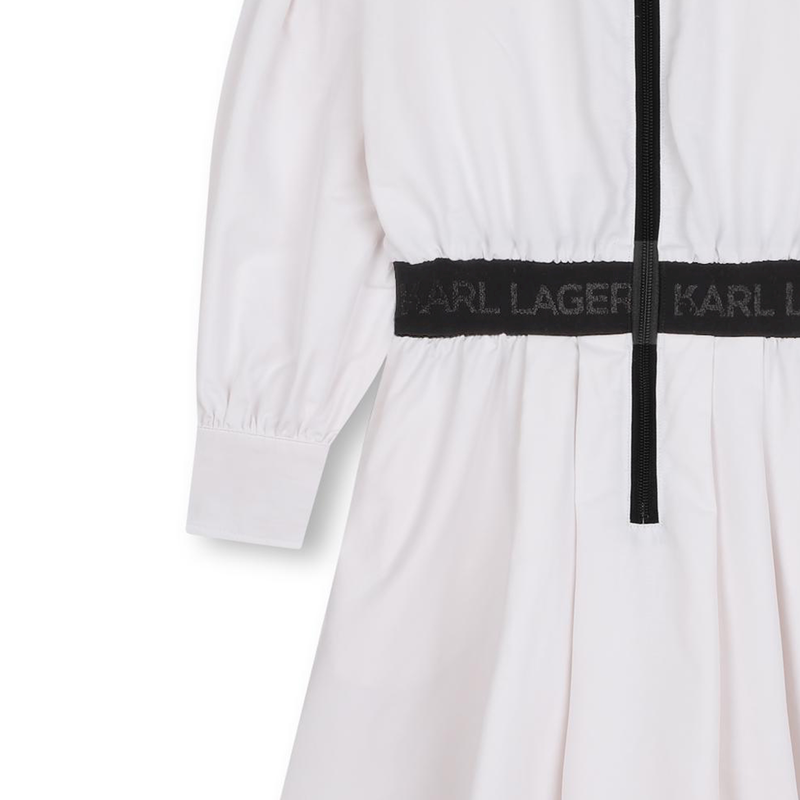 Vestido camisa com fecho KARL LAGERFELD KIDS 
                        GIRL