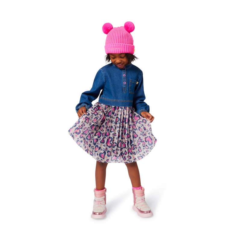 Vestido bimaterial BILLIEBLUSH 
                    GIRL