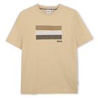 T-shirt de manga curta, BEGE, hi-res