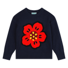 Camisola com flor e log&oacute;tipo KENZO KIDS 
                    GIRL