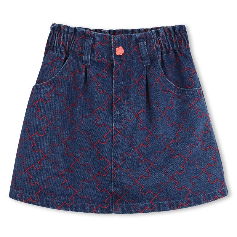 Saia de denim KENZO KIDS 
                        GIRL