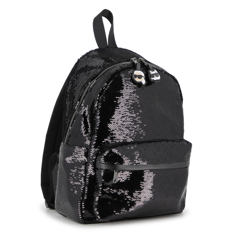 Mochila embelezada com lantejoulas brilhantes KARL LAGERFELD KIDS 
                    GIRL