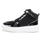 Sapatilhas cano alto em pele KARL LAGERFELD KIDS 
                    GIRL
