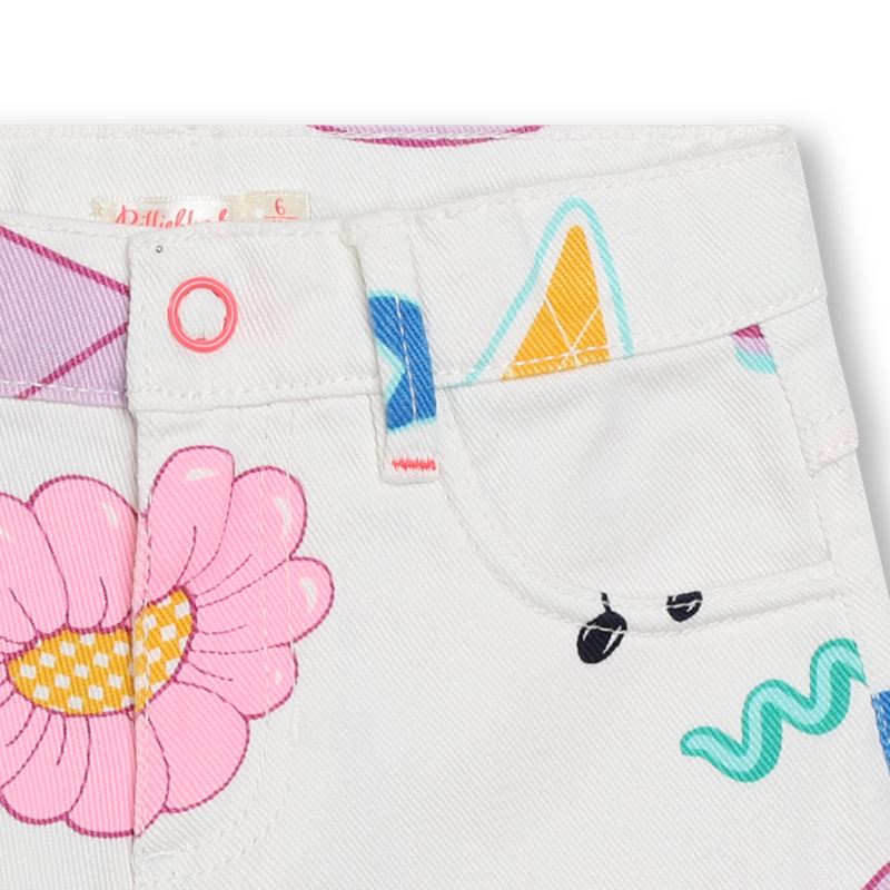 Calções estampados em sarja BILLIEBLUSH 
                    GIRL