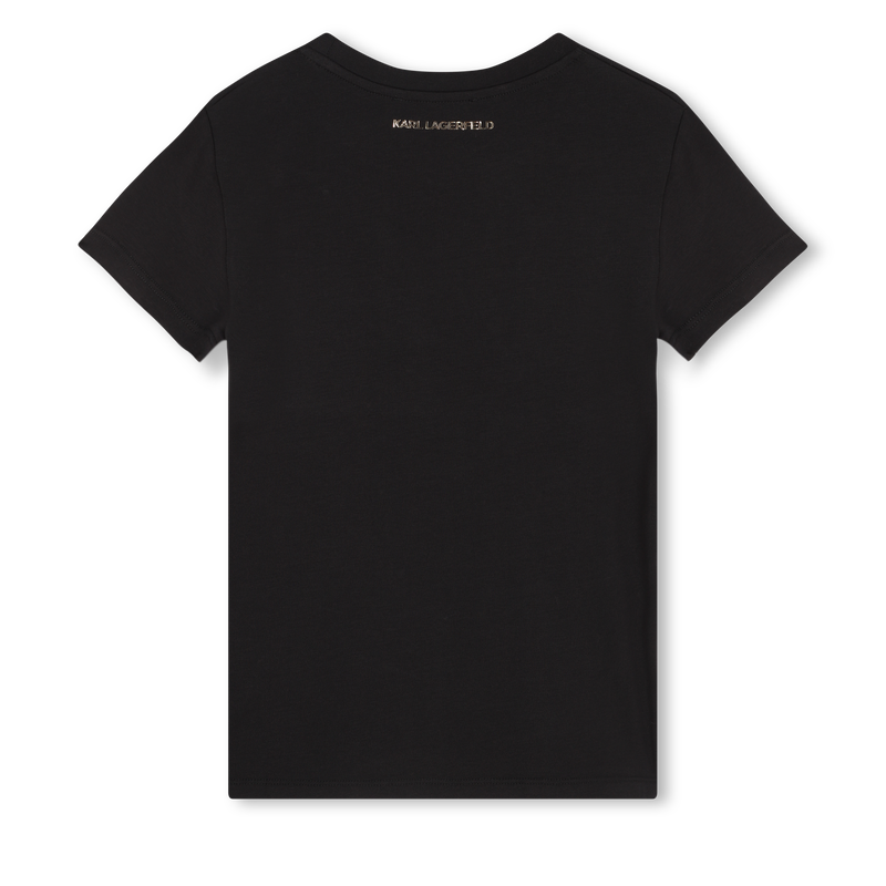 T-shirt com lantejoulas KARL LAGERFELD KIDS 
                        GIRL