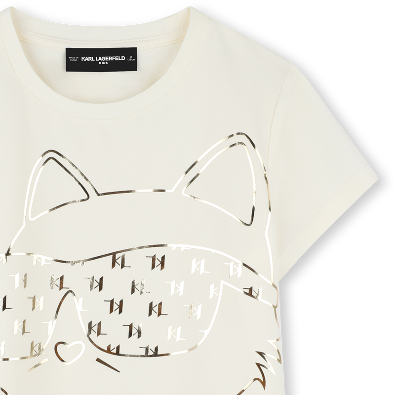 T-shirt de manga curta KARL LAGERFELD KIDS 
                        GIRL