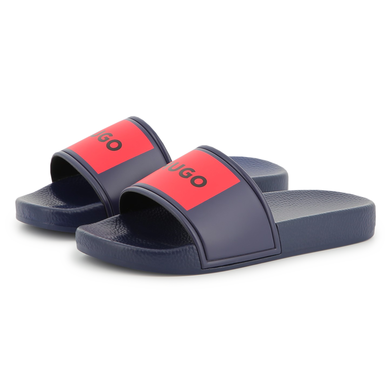 Chinelos com log&oacute;tipo HUGO 
                        BOY