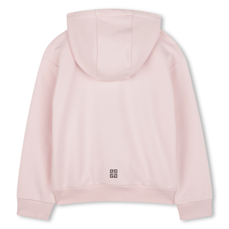 Cardigã com fecho e capuz GIVENCHY 
                    GIRL