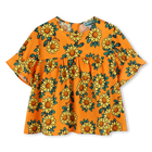Blusa em cetim de algod&atilde;o KENZO KIDS 
                    GIRL