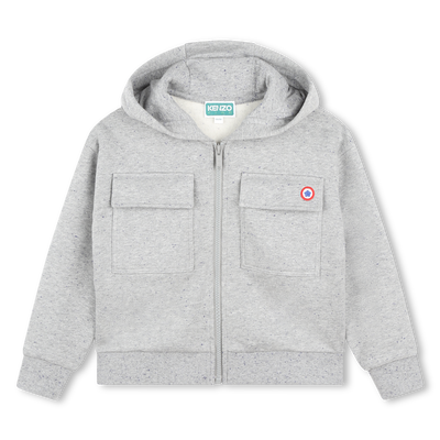 Cardig&atilde; de jogging em molet&atilde;o KENZO KIDS GIRL