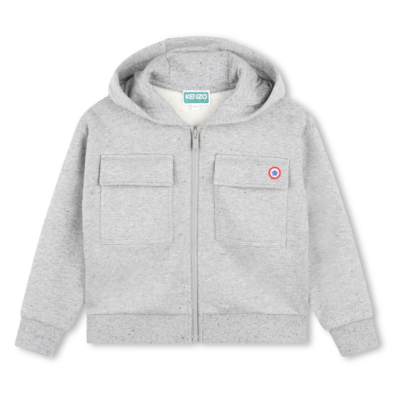 Cardig&atilde; de jogging em molet&atilde;o KENZO KIDS 
                        GIRL