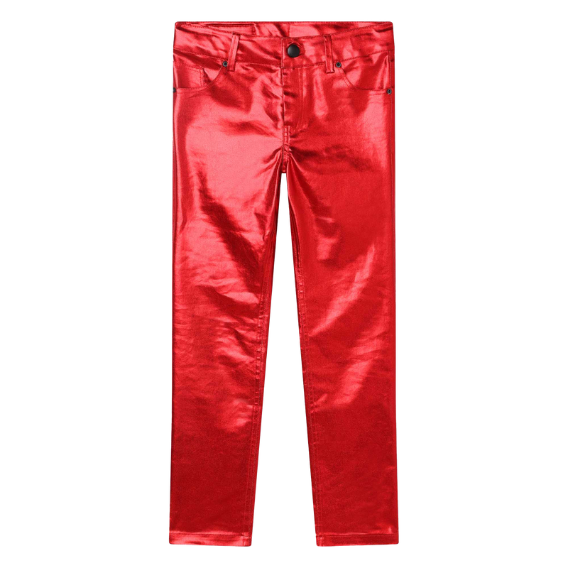 Metallic skinny pants KARL LAGERFELD KIDS 
                    GIRL