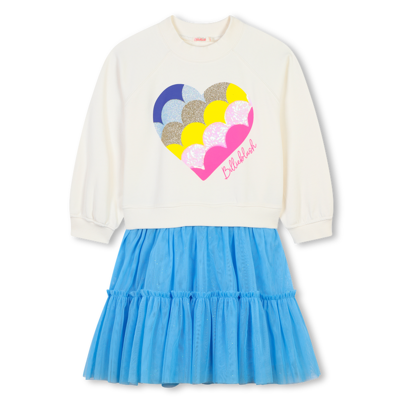 Vestido bi-mat&eacute;ria BILLIEBLUSH 
                        GIRL
