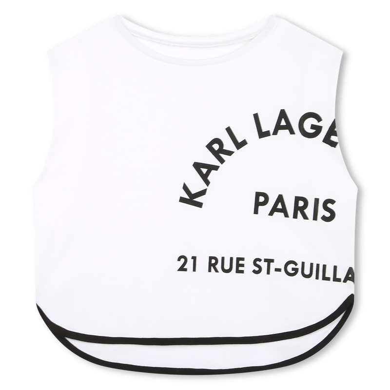 Printed Sleeveless T-Shirt KARL LAGERFELD KIDS 
                    GIRL
