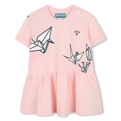 Vestido de manga curta KENZO KIDS GIRL