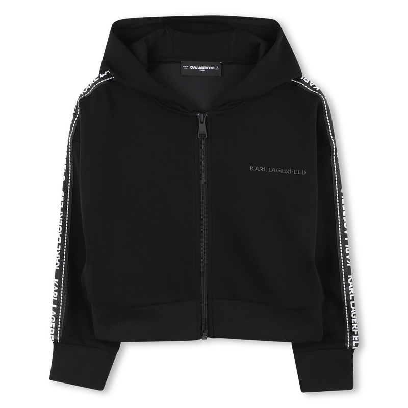 Cardigan com capuz KARL LAGERFELD KIDS 
                        GIRL