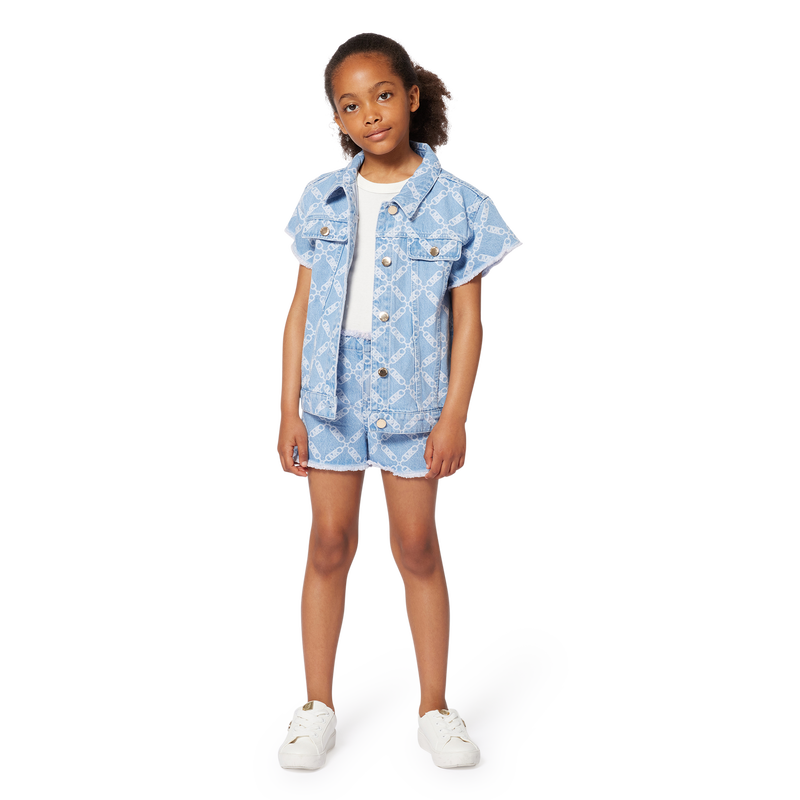 Colete de manga curta em ganga MICHAEL KORS 
                        GIRL