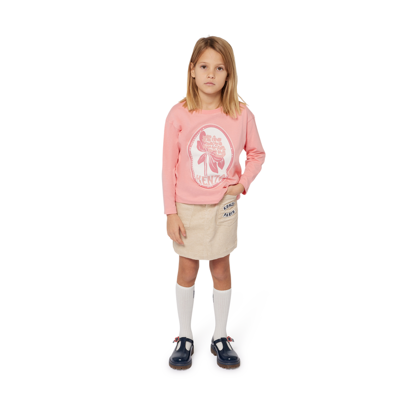 Embroidered Straight Skirt KENZO KIDS 
                    GIRL