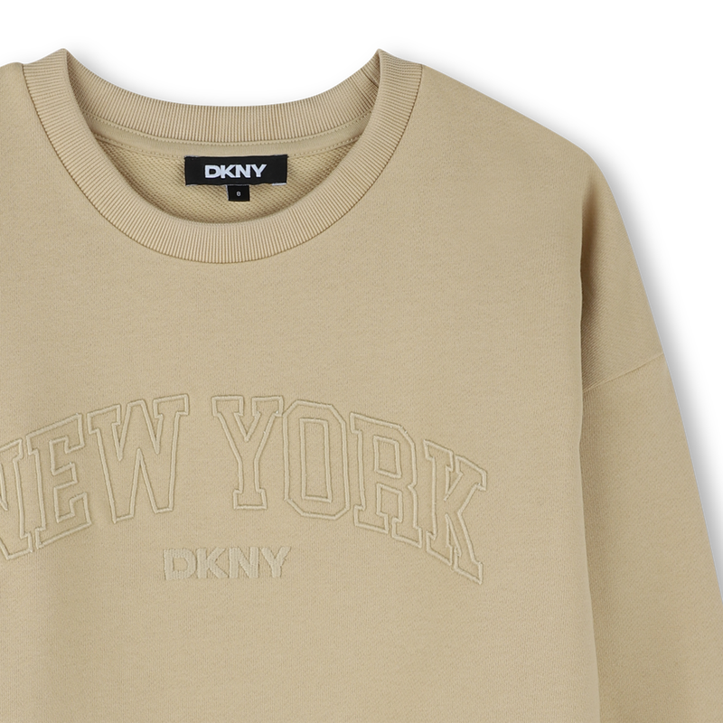 Camisola de algod&atilde;o em molet&atilde;o DKNY 
                        UNISSEXO