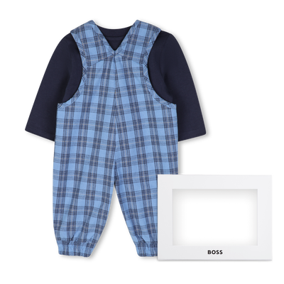 Conjunto de macac&atilde;o e camiseta BOSS MENINO