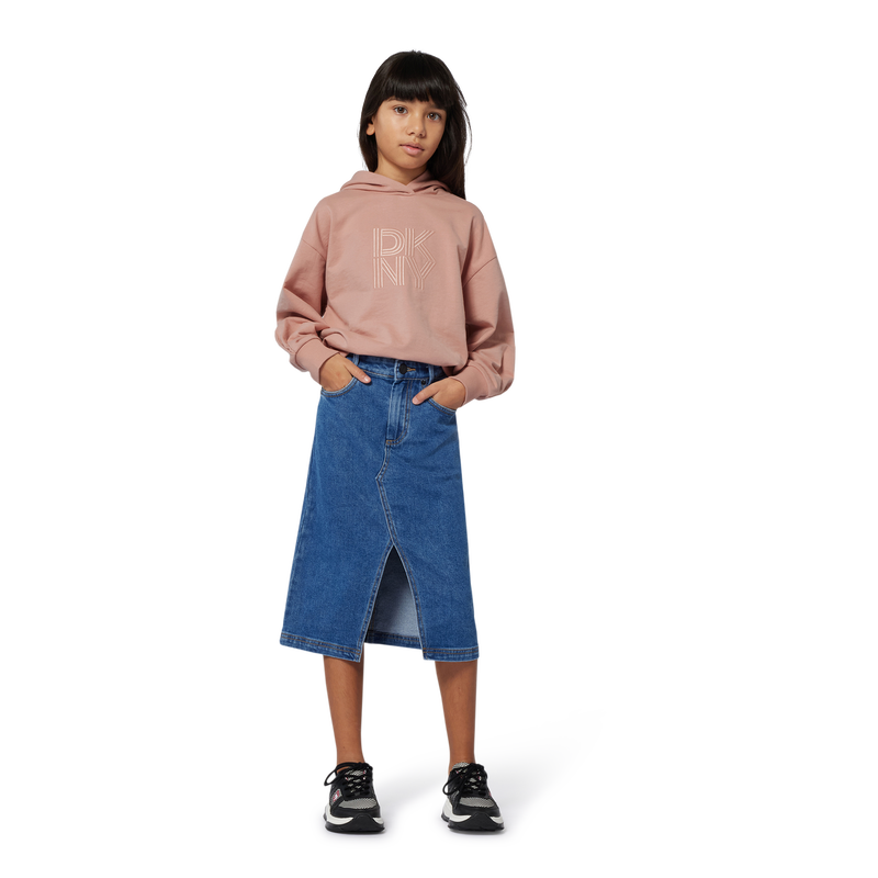 Saia midi reta DKNY 
                    GIRL