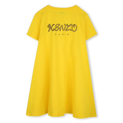 Vestido evas&eacute; emblema bordado KENZO KIDS GIRL