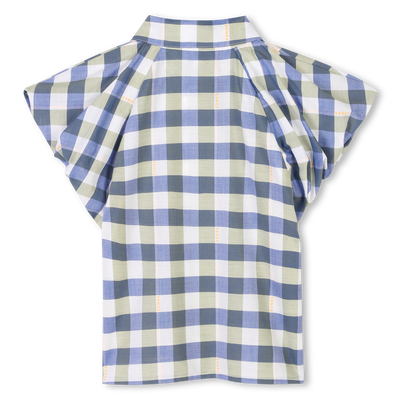 Blusa manga curta de algod&atilde;o KENZO KIDS GIRL