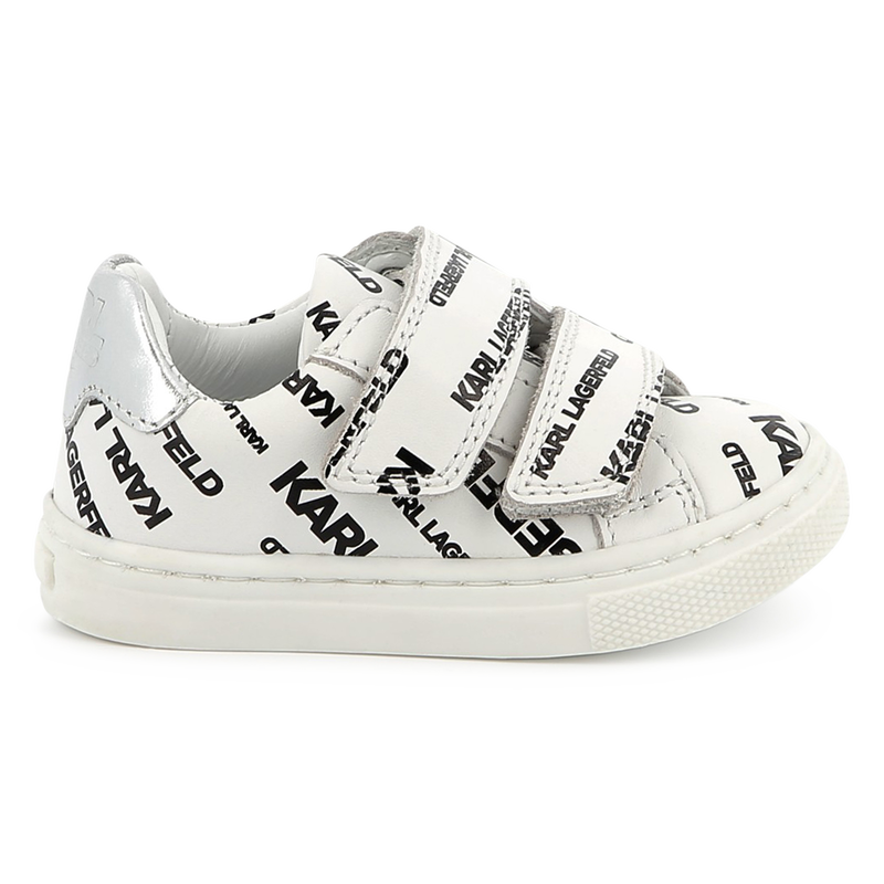 Sapatilhas de pele com velcro KARL LAGERFELD KIDS 
                        UNISEX