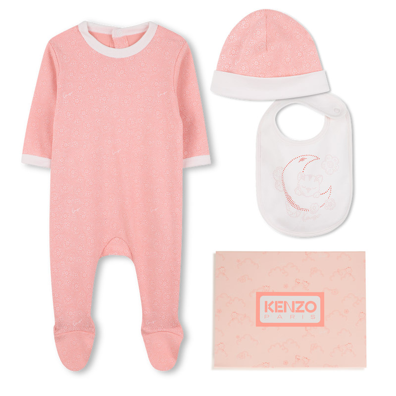 Conjunto de pijama, babador e chap&eacute;u KENZO KIDS 
                        GIRL