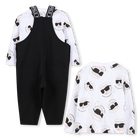 Conjunto de macac&atilde;o e camiseta KARL LAGERFELD KIDS 
                    BOY