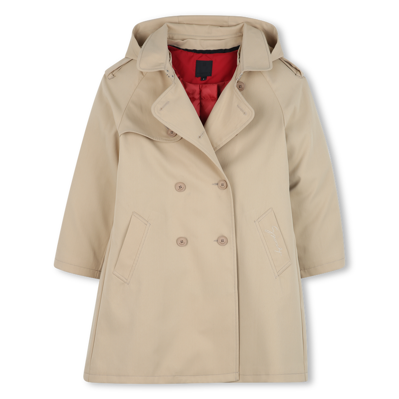 Trench coat com capuz GIVENCHY 
                    GIRL