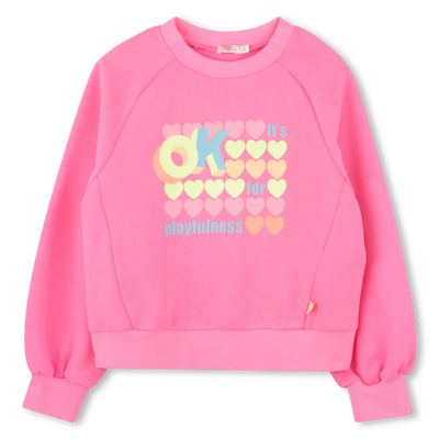Sweatshirt de molet&atilde;o tingida BILLIEBLUSH GIRL