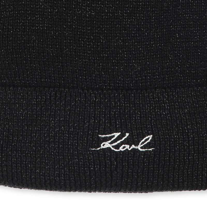 Gorro de malha com lantejoulas KARL LAGERFELD KIDS 
                        GIRL