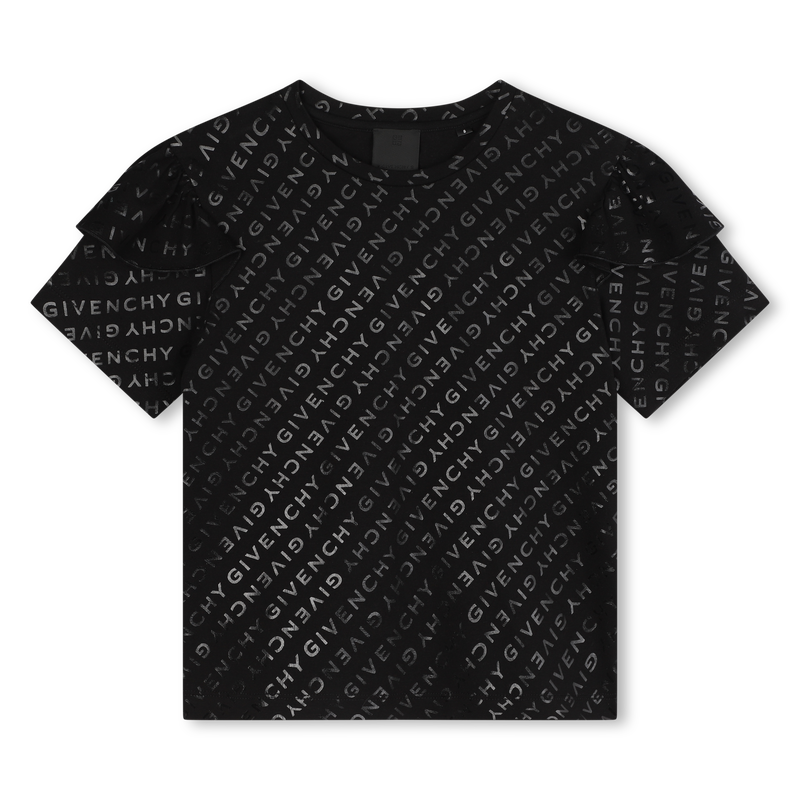 T-shirt estampada com folhos GIVENCHY 
                    GIRL