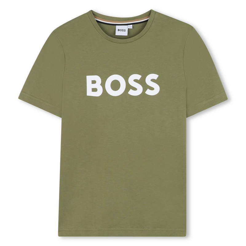 T-shirt manga curta em algod&atilde;o BOSS 
                        BOY