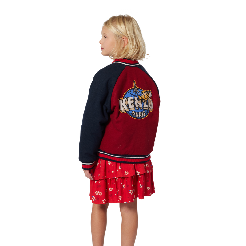 Jaqueta bomber com fecho de press&atilde;o KENZO KIDS 
                        UNISEX