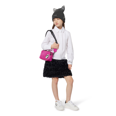 Chapéu de malha de orelha extravagante KARL LAGERFELD KIDS GIRL