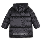 Casaco longo de penas KARL LAGERFELD KIDS 
                    GIRL