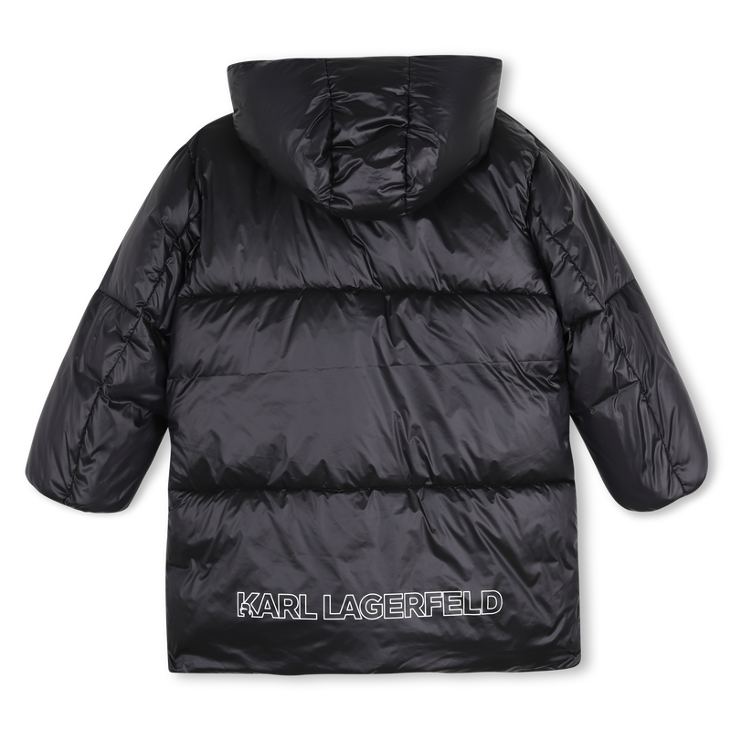 Casaco longo de penas KARL LAGERFELD KIDS 
                        GIRL