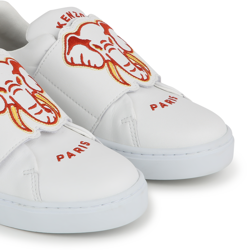 Ténis em pele com velcro KENZO KIDS 
                    UNISEX