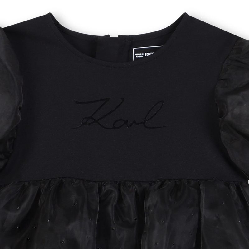 Vestido de manga curta KARL LAGERFELD KIDS 
                    GIRL