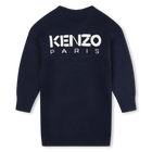 Vestido em malha jacquard KENZO KIDS 
                    GIRL