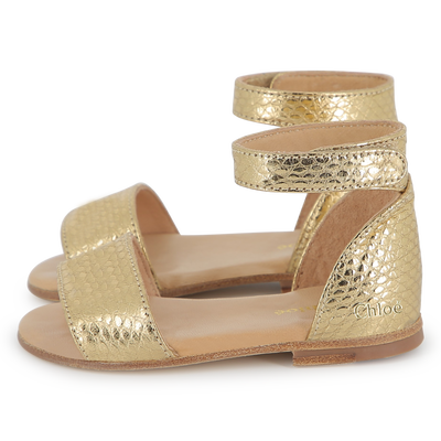 Sand&aacute;lias em pele com tiras CHLOE GIRL