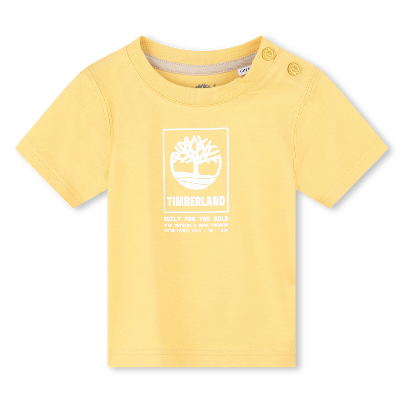 Press-Stud Cotton T-Shirt TIMBERLAND 
                    BOY