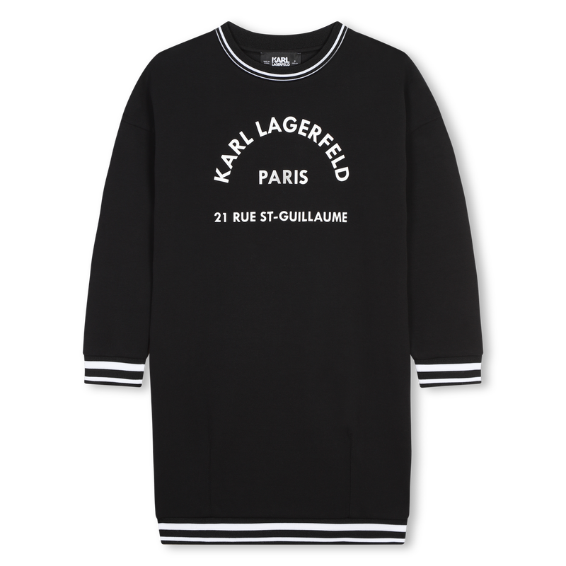 Vestido direito bicolor KARL LAGERFELD KIDS 
                        GIRL