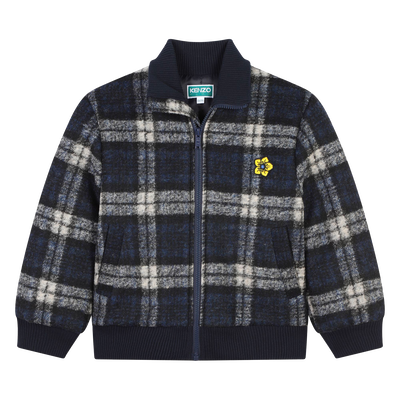 Casaco de lã aos quadrados KENZO KIDS UNISEX