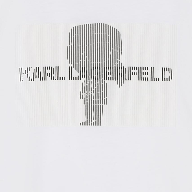 T-shirt manga curta de algod&atilde;o KARL LAGERFELD KIDS 
                        BOY